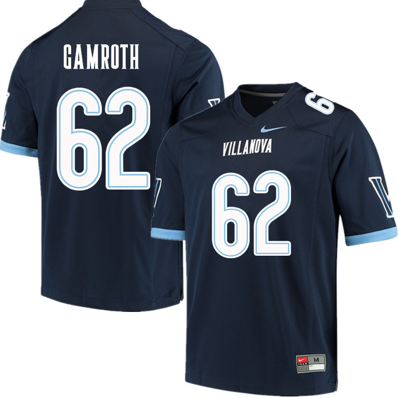 Men #62 Colin Gamroth Villanova Wildcats College Football Jerseys Sale-Navy